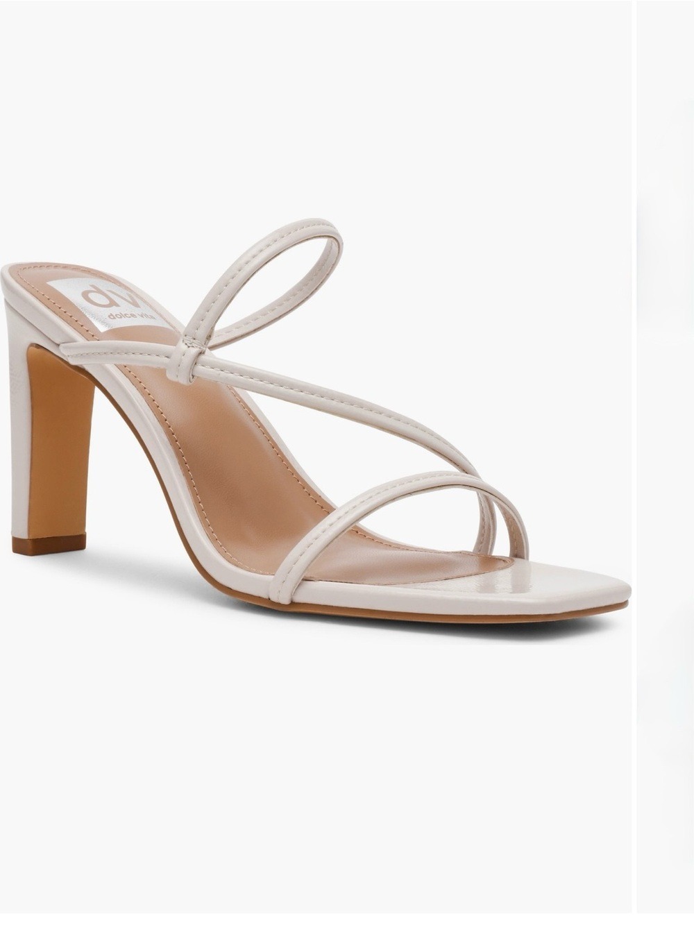 NIB-DV Dolce Vita Women's Starlit Strappy SquareToe SlipOn Ivory Dress Sandals 8